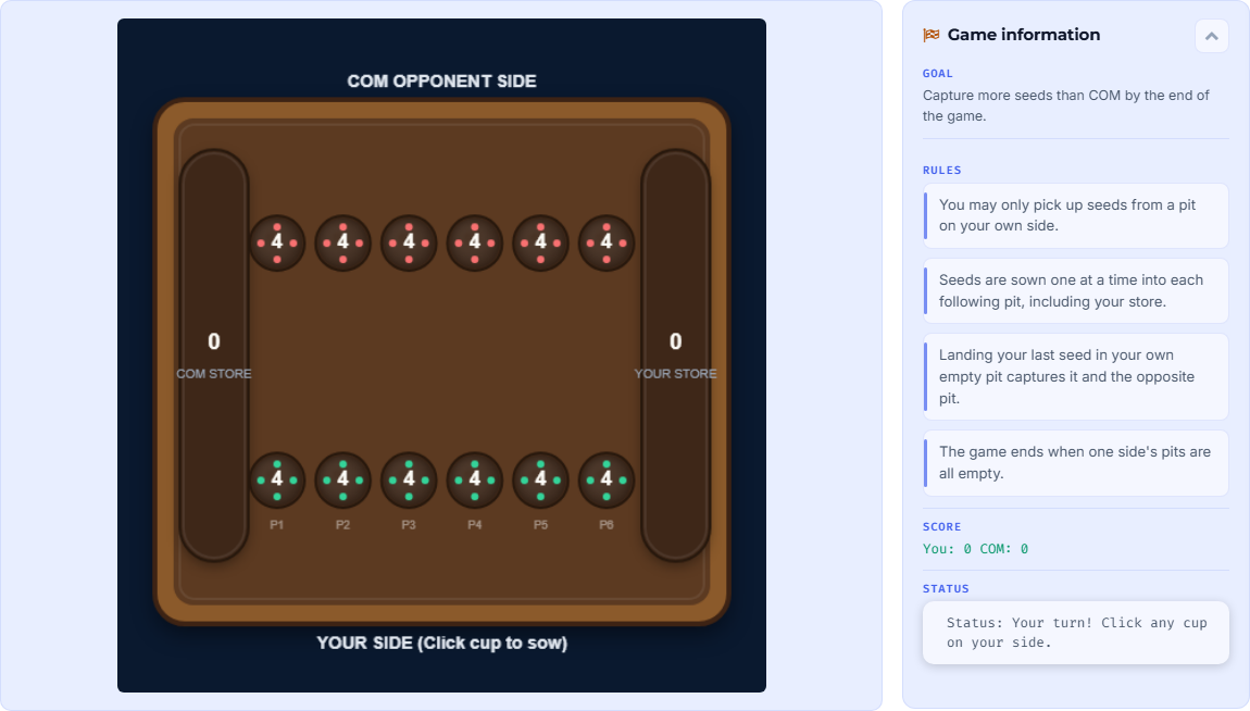 Mancala game preview