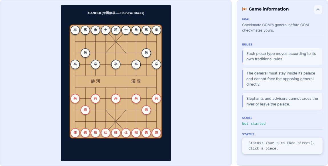 Xiangqi (Chinese Chess) game preview