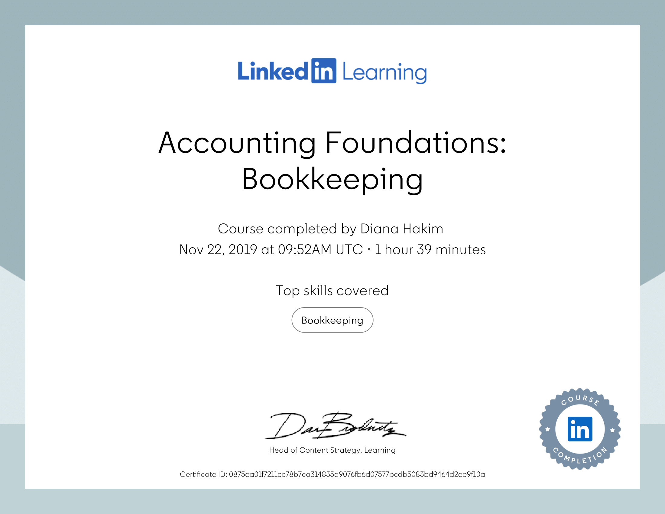 LinkedIn Learning: Accounting Foundations