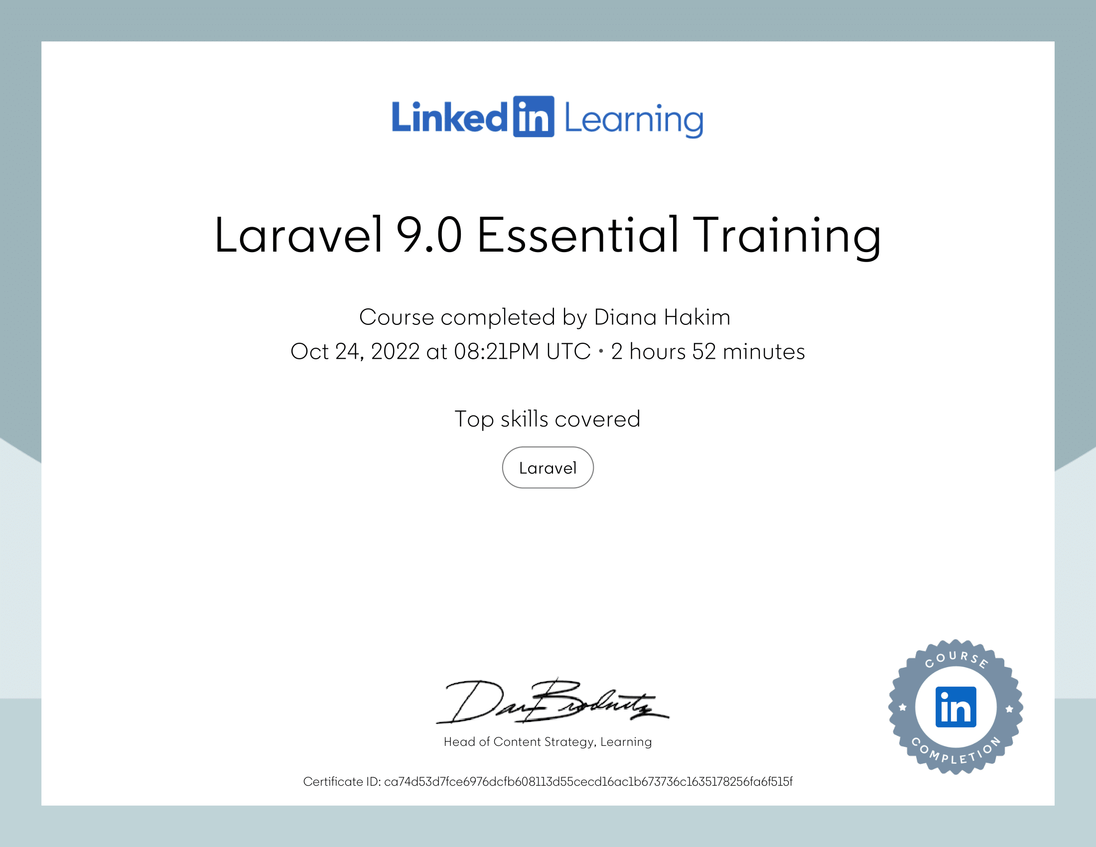 LinkedIn Learning: Laravel 9.0 Training