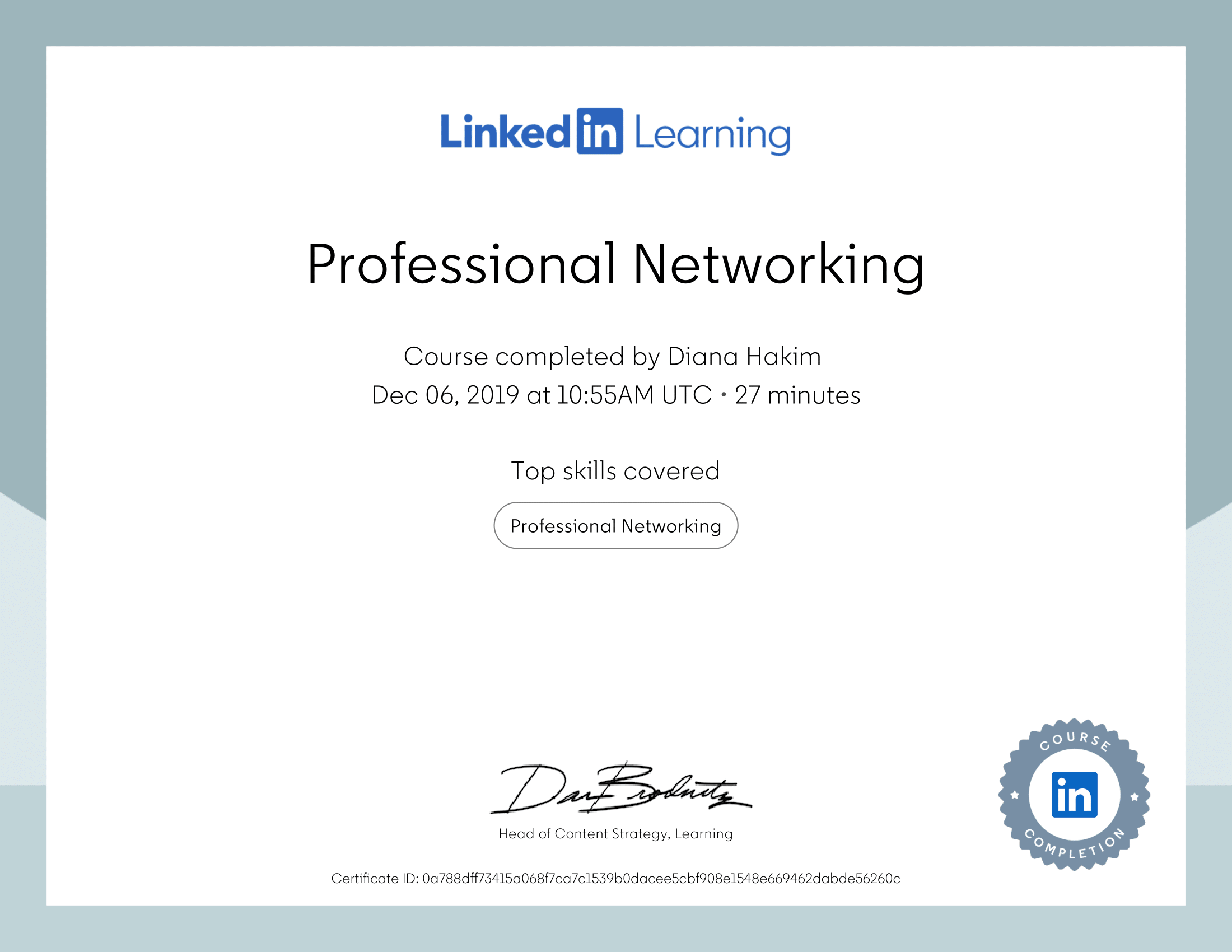 LinkedIn Learning: Professional Networking