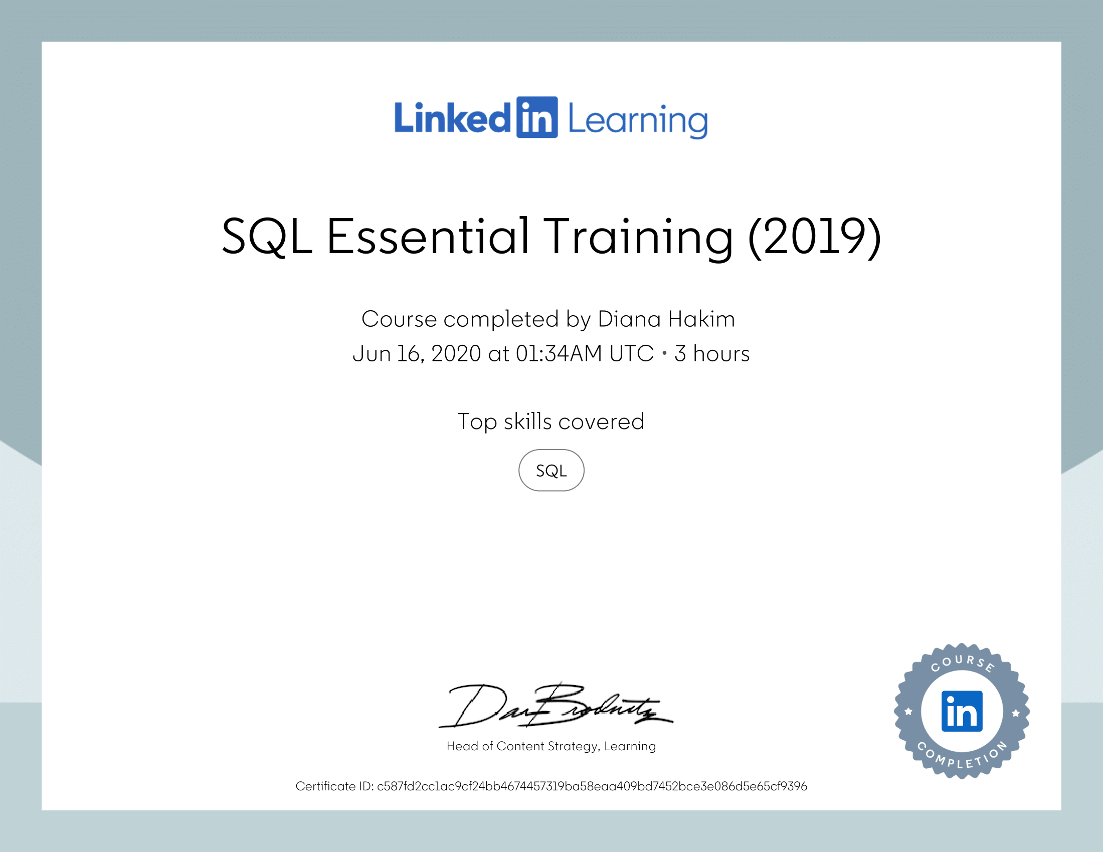 LinkedIn Learning: SQL Essentials (2019)